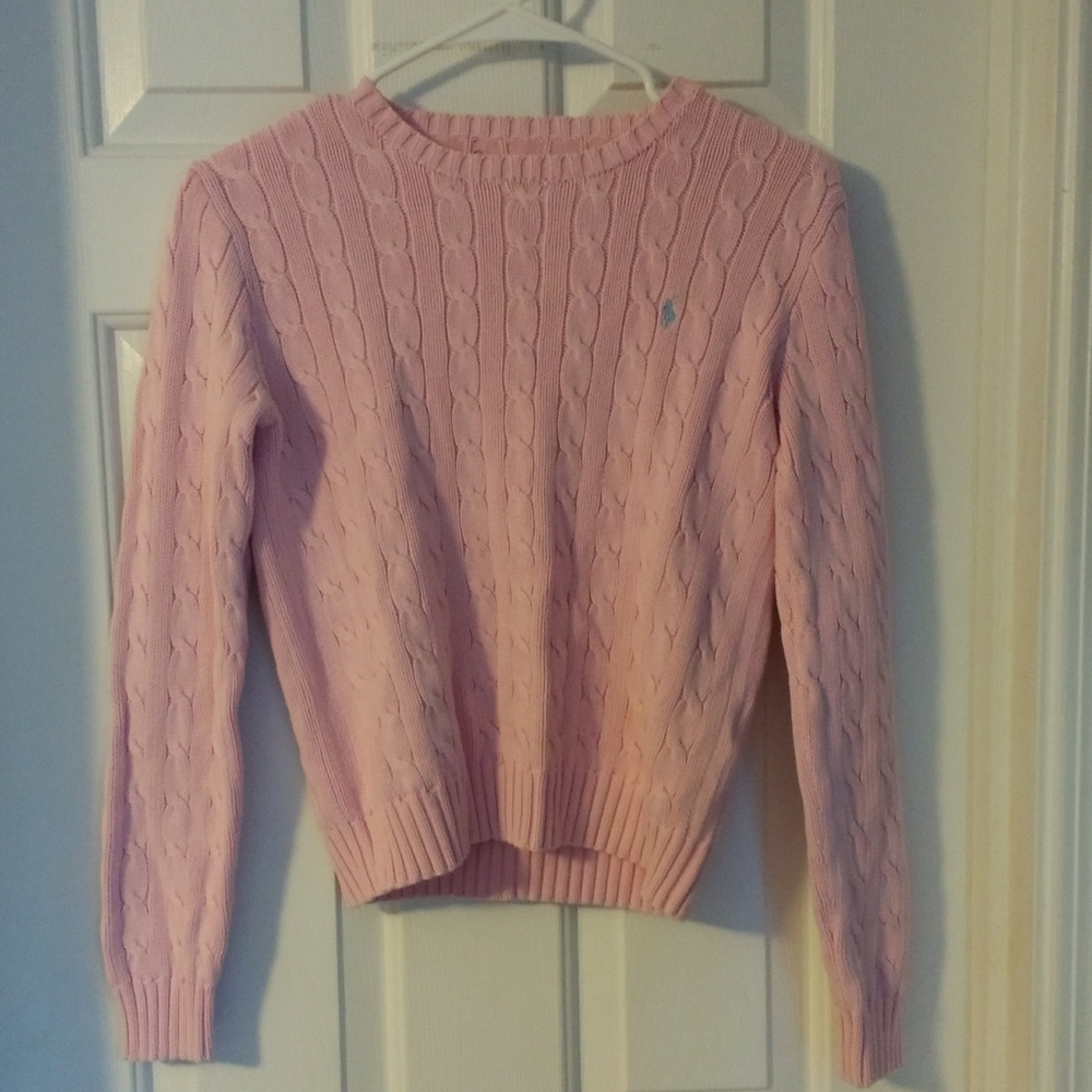 Polo Ralph Lauren Light Pink Knit Sweater Size S